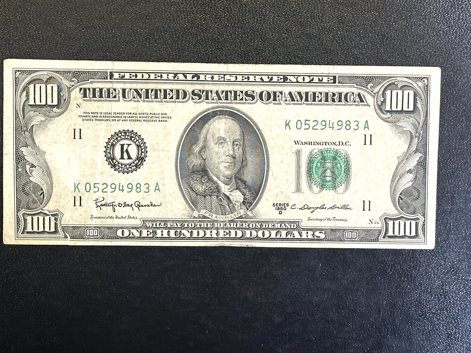 1950 D $100 One Hundred Dollar Bill Dallas Texas - Image 1 of 2