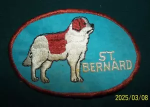 Vintage Embroidered Cloth Saint Bernard Patch Unused - Picture 1 of 1