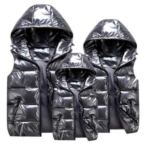 Winter Outfits Shiny Child Waistcoat Girls Boys Vest Kids Jackets Children  - Picture 1 of 29