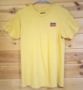 Levi's Strauss & Co. Yellow Casual Cotton Logo T-shirt Top size Small - Picture 1 of 5