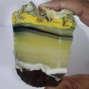Bumblebee Jasper, slab, cabbing rough, lapidary, gemstone, orange, black,#U638 - Picture 1 of 5