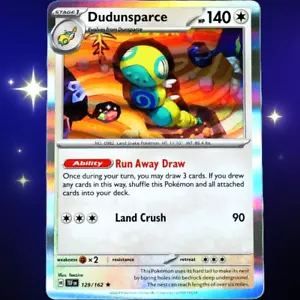 Dudunsparce - Holo Raro - Juego de cartas coleccionables Pokémon Fuerzas temporales escarlata y violeta #129/162 - Imagen 1 de 3