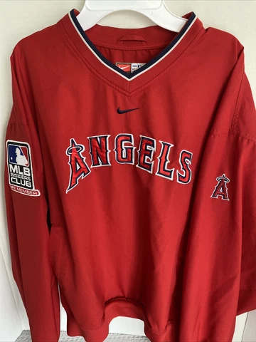 Vintage Anaheim Angels Nike Sweatshirt Pullover Jacket size M V-Neck Cover