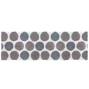 Bath Mat Cotton Bath Rug With Nonslip Backing Modern Home Decor dotted Circles - Picture 1 of 4
