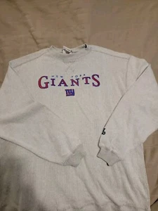 NFL New York Giants Football Sweatshirt Adult Large Gray Crewneck Brand New Rare - Picture 1 of 6