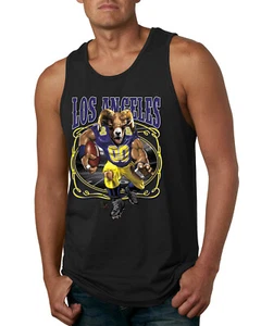 Los Angeles Fan LA Rams Fantasy Football Sports Men Tank Top - Picture 1 of 6
