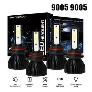 9005 Combo 4X LED Headlight Bulbs Kit High Low Beam Upgrade Bright White - Bild 1 von 10