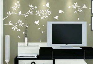 Tree Branches, Birds Wall Art Vinyl Wall Sticker, DIY Wall Decal- HIGH QUALITY - Picture 1 of 10