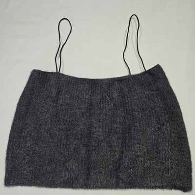 Camiseta corta Love Tree negra suave tejido difuso correa de espagueti mujer talla L camiseta sin mangas Foto 1 de 4