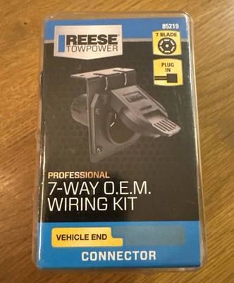 Kit de cableado Reese Towpower 85219 profesional de 7 vías OEM nuevo Foto 1 de 4