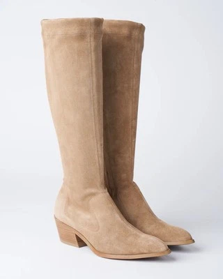 Pedro Garcia Alabama Tall Boot Camel Velour EU 37 US 7 MSRP $850 - Изображение 1 из 4