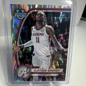 2024-25 Bowman U Chrome #14 Clifford Omoruyi Alabama 1st Stealth Refractor - Bild 1 von 2