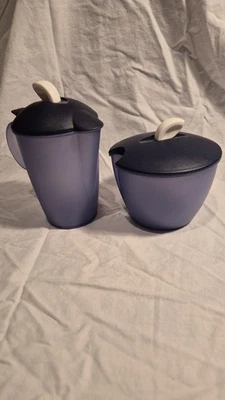 Tupperware Milch Und Zucker Set Blau - Bild 1 von 4