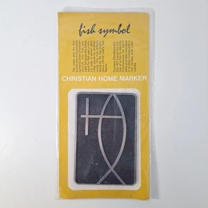 Vintage 1964 Sacred Design Christian Home Marker Fish Symbol Religious Sign - Picture 1 of 5