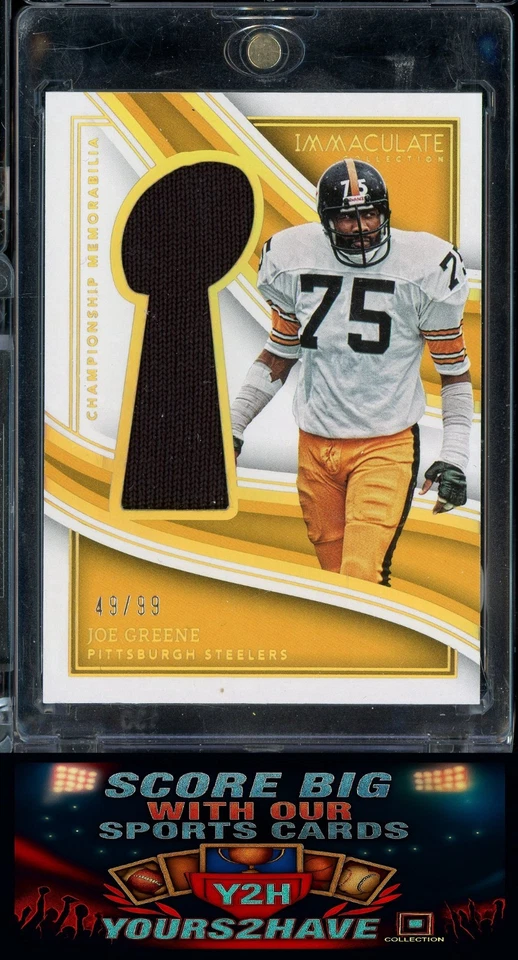 Camiseta Immaculate Joe Greene Championship 2023 49/99 Pittsburgh Steelers NFL SSP Foto 1 de 1