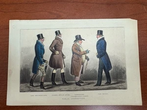 Antique Hand-Colored Print Caricature Rare Book 19th Century Humor Society UK 13 - Picture 1 of 1