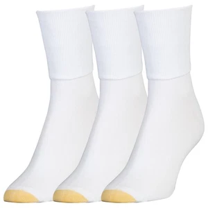GOLDTOE Women's Anklet Socks, 3-Pairs, White, Large - Picture 1 of 2