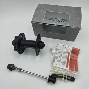 NOS Shimano Deore XT HB-M756 Front Hub - QR x 100mm, 6-Bolt Disc, Black, 32h - Picture 1 of 7