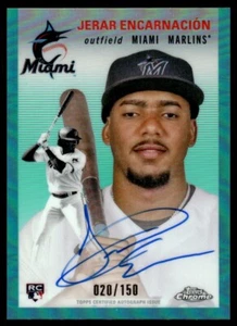 2023 TOPPS CHROME PLATINUM AUTO AQUA Jerar Encarnación Auto 020/150 Miami - Picture 1 of 2