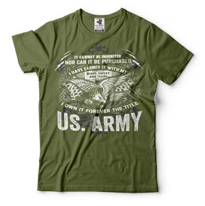 US Army T-shirt United States Soldier Army Tee Shirt Military Green Tee - Picture 1 of 2