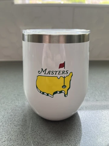 2023 Masters White 12 Ounce Stemless Corkcicle - Insulated! Non Slip Bottom! Cover