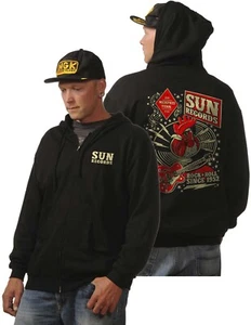 Sun Records HOP Rock and Roll Mens HOODIE Zip JACKE mit Kapuze Rockabilly - Bild 1 von 1