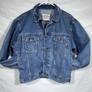 Vintage Bugle Boy Blue Jean Denim Jacket Mens Size Large - Picture 1 of 17