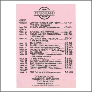 The Fall 1985 Underground Croydon Concert Handbill Flyer (UK) - Imagen 1 de 1