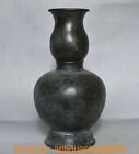9.8 "Da Qing Qian Long Marked China Bronze Dynasty Palace Antique Curio Vase Jar