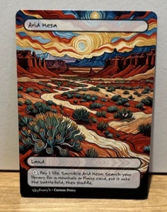MTG - Arid Mesa - Estilo Van Gogh - Tarjeta para EDH y prueba de juego - Imagen 1 de 1