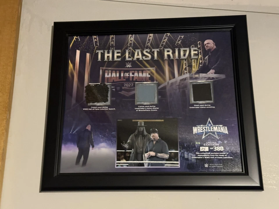 WWE/WWF Undertaker Salón de la Fama The Last Ride placa HOF inscripción Foto 1 de 1