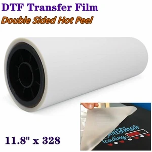 DTF Film 11.8" x 328 FT DTF Transfer Film Premium Roll-Double Sided Warm Peel - Picture 1 of 12