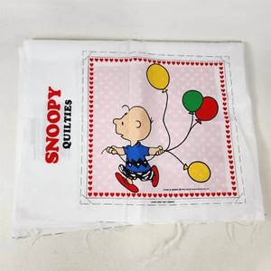 Edredón vintage FCI Snoopy recortado Charlie Brown 1950 United Features tela - Imagen 1 de 6
