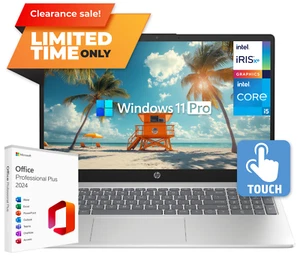 HP 15.6" Touch Laptop, Intel i5, 32GB RAM & 1TB SSD, Win 11 Pro +Lifetime Office - Picture 1 of 11