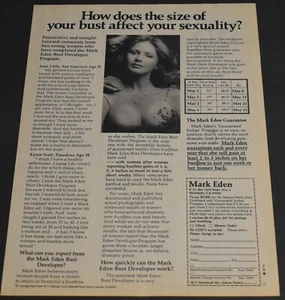 1977 Print Ad Sexy Mark Eden Bust Developer Blonde Lady Brüste Sexualität Kunst TL - Bild 1 von 1