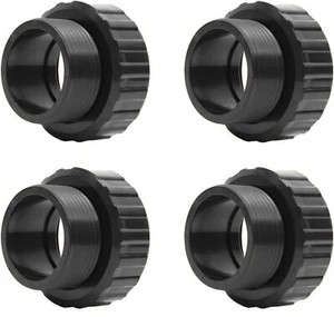 TonGass (4-Pack, Black) Socket PVC Quick Connect Union connect 1 1/2" 40 PVC Pip - Picture 1 of 6