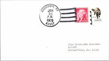 NOVELTY POSTMARK MATCHING POSTAGE ON PERSONAL MAIL ITEM RACCOON KENTUCKY 1979