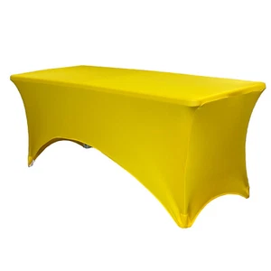 YCC Linens - Stretch Spandex Table Covers, Fitted Rectangular Tablecloths - Picture 1 of 123
