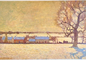 J.E.H MacDonald Winter Sonnenschein Landschaft Kunstdruck Exlibris 5 - Bild 1 von 3