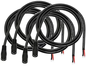 4 X Female 5.5 x 2.1 mm DC Power Supply Connector Jack Plug 12 CCTV Camera cable - Picture 1 of 6