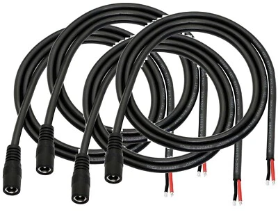 4 X Female 5.5 x 2.1 mm DC Power Supply Connector Jack Plug 12 CCTV Camera cable - Image 1 of 4