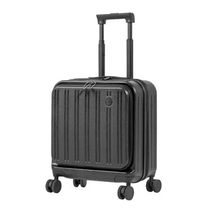 Cabin Size Luggage 18" 2 x Laptop Compartments Dual TSA Lock, USB & 360° Wheels - Picture 1 of 15