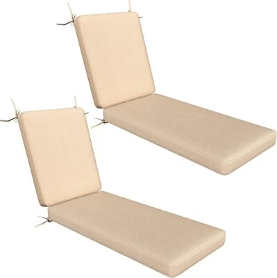 2 Pack Chaise Lounge Cushion Outdoor, Lounge Chair Cushion for Outdoor Furniture - Image 1 of 4