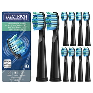 10 Brushes Electric Tooth Brush Heads Replacements Action for Fairywill 507/d1 - Picture 1 of 9