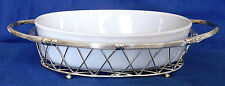 INTERNATIONAL SILVERPLATE CASSEROLE WITH BASKET/CADDY (NEVER USED)