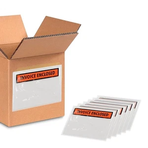 1000 4.5" x 5.5" Packing List Slips Invoice Envelopes Panel Face Box Labels - Picture 1 of 9