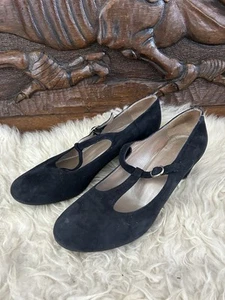 John Lewis Dark Navy Blue Leather Suede Formal Shoes UK Size 6 Smart Work Style - Picture 1 of 10