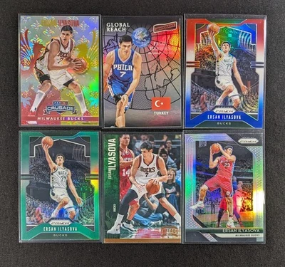 Lote de (6) Ersan Ilyasova, Incluyendo Cruzada /349, Paralelos Prizm, Hilos más Foto 1 de 2