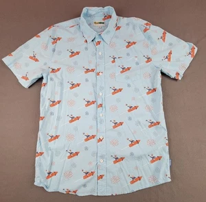 Tipsy Elves Herren XL Blau 4th Of July Kurzarm Freizeithemd mit Knopfleiste - Bild 1 von 9