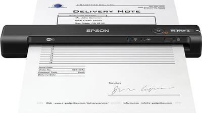 Epson WorkForce ES-60W A4 Battery Powered Portable Document Scanner, Black Epswo - Image 1 of 4